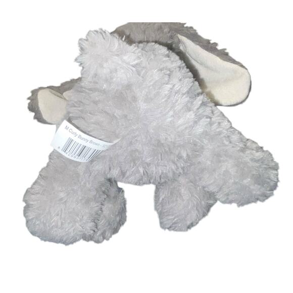 Walmart Plush Bunny Rabbit Curly Brown 10" Stuffed Animal Nursery Baby Shower - Picture 9 of 12